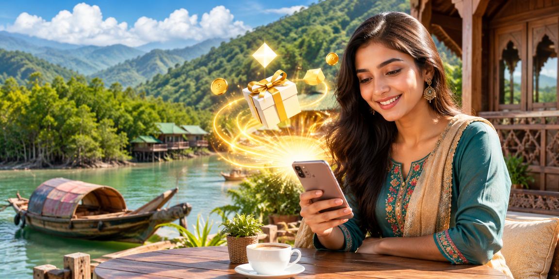 সুন্দরবনের পটভূমিতে বাংলাদেশি মডেল রিবেট বোনাস উপভোগ করছেন